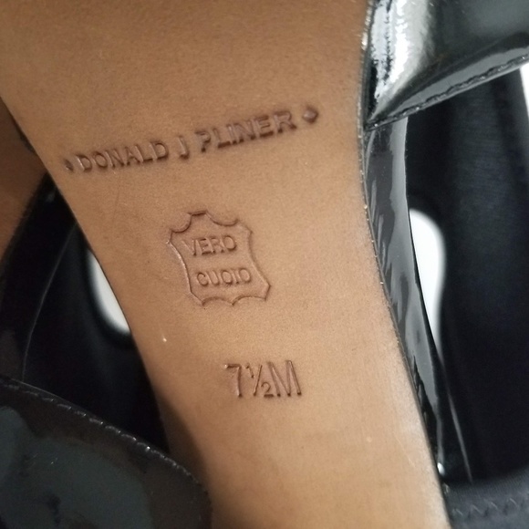 Donald J Pliner Pausha Peep Toe Pumps Sandal Black - Picture 11 of 11